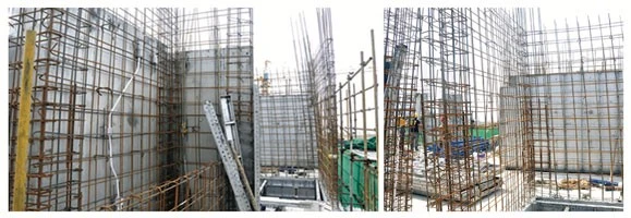 step1walls and columns formwork installation