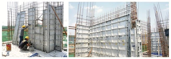 step2walls and columns formwork assemble